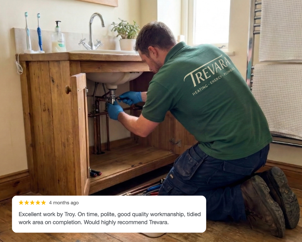 Professional plumber at work